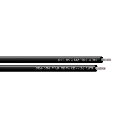 Sea-Dog 16 AWG Black Primary Wire - 25' [8016010]