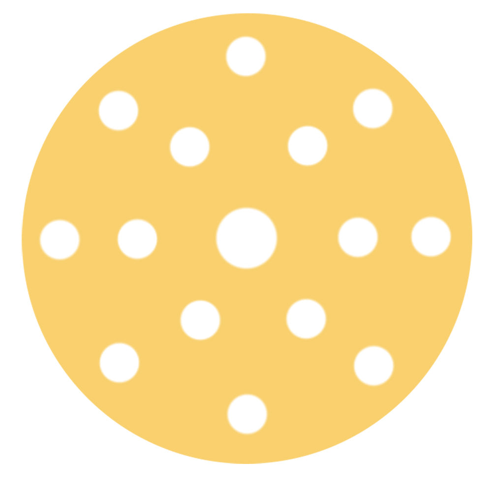 RUPES MULTIPURPOSE Paper Abrasive Discs 150mm (6") - 15 Holes - P120 Grit *Box of 100pcs [9.45PD120]