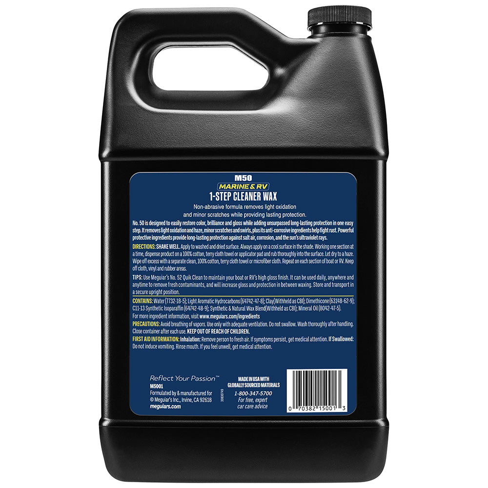 Meguiar's #50 Boat/RV Cleaner Wax - Liquid 1 Gallon [M5001]