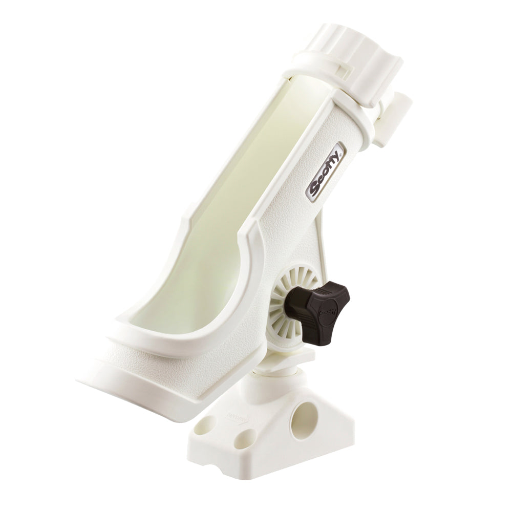 Scotty Powerlock Rod Holder White w/241 Side/Deck Mount [230-WH]