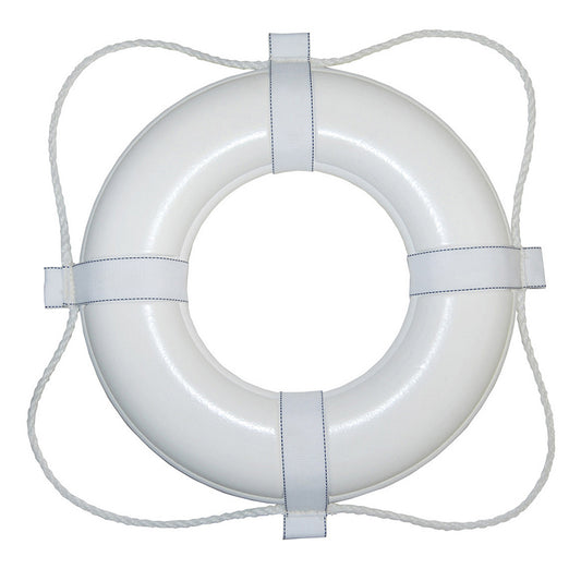 Taylor Made Foam Ring Buoy - 24" - White w/White Grab Line [361]