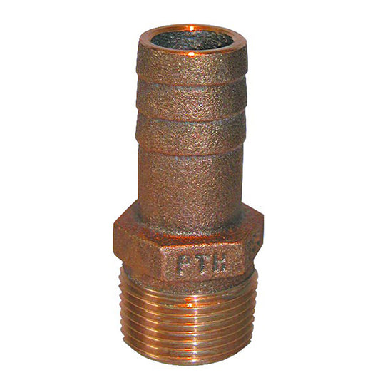 GROCO 3/4" NPT x 3/4" ID Bronze Pipe to Hose Straight Fitting [PTH-750]