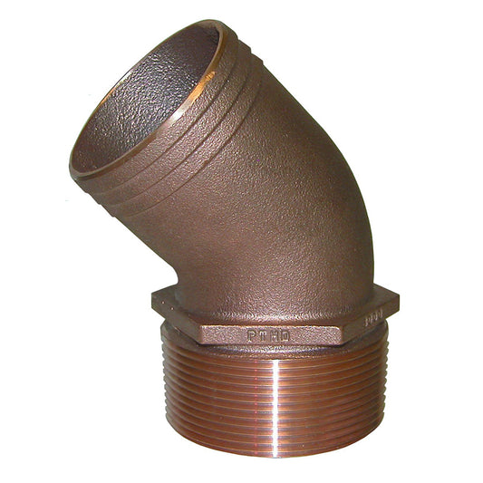 GROCO 2" NPT Bronze 45 Degree Pipe to 2" Hose [PTHD-2000]