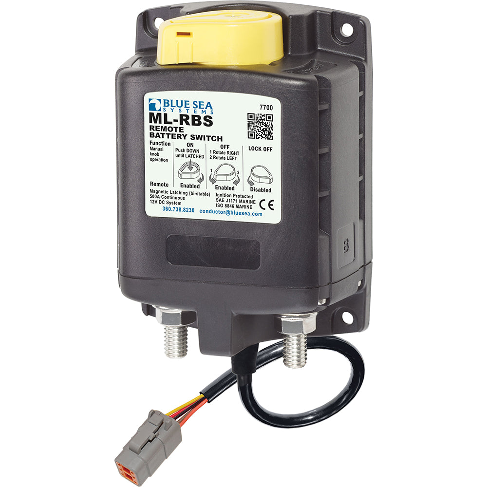 Blue Sea 7700100 ML Solenoid 12V 500A w/Manual Control  Deutsch Connector [7700100]